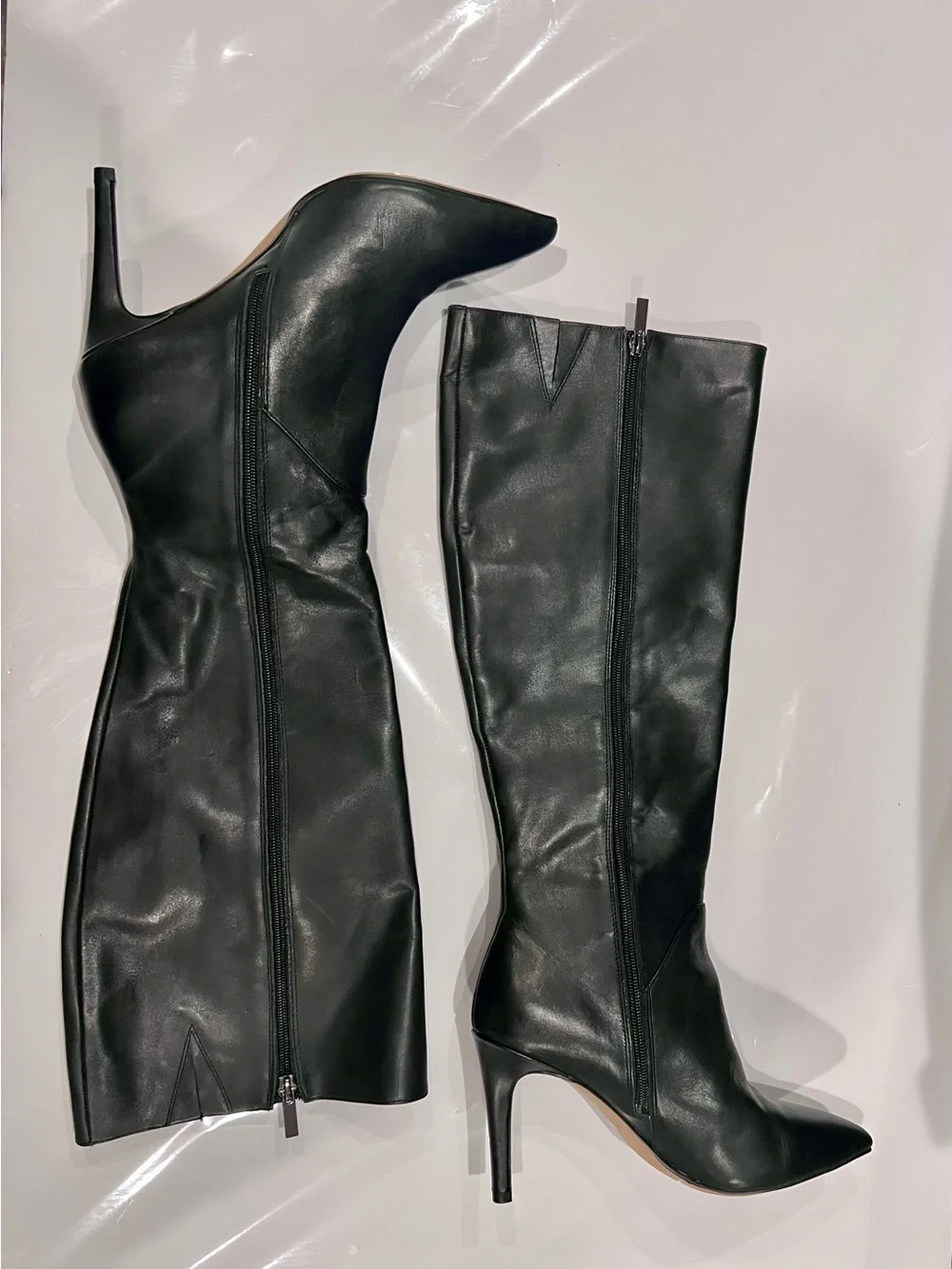 Franco Sarto Black Over-the-Knee Pointed Toe Stiletto Boots